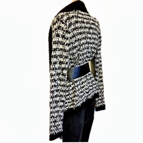 LOFT chunky knit waterfall cardigan black boho sweater small, FINAL PRICE! - Picture 5 of 16